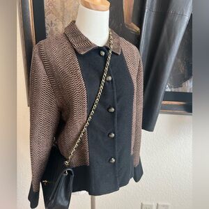 Vintage Tregea Bevan Blazer Size S Brown Black